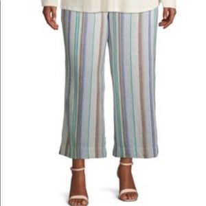 Wide Leg Linen Crop women Plus Size 4XL Capri